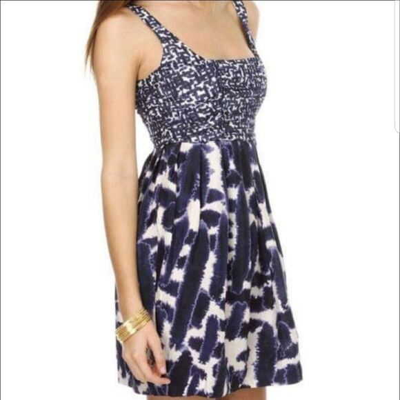 BB Dakota Blue Azalea Copeland Silk Mini Dress 0 - Picture 1 of 10